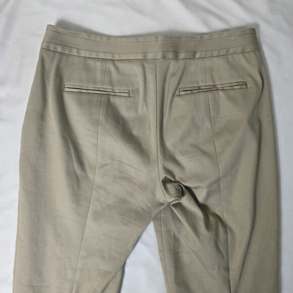 Tory Burch Tessa Khaki Cotton Blend Stretch Ankle Pants  - Size 2 - Picture 7 of 8